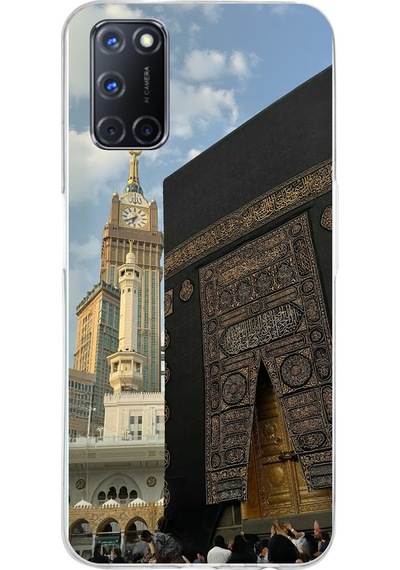 Oppo A52-a72-92 Uyumlu Manevi Huzur Kabe Kapısı Umre Baskılı Silikon Kılıf Renkli
