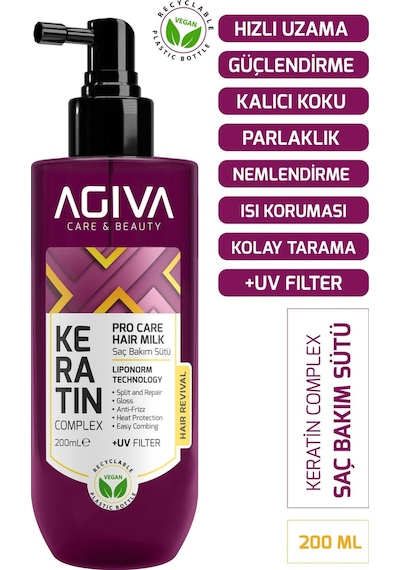 Agiva Keratin Saç Bakım Sütü 200 ML