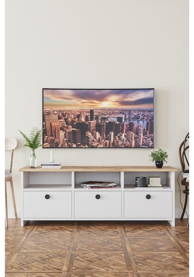 Kzy Ahşap Dekoratif Tv Ünitesi