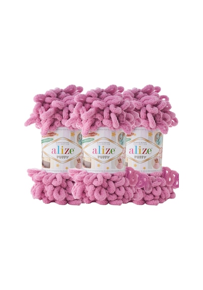 Puffy 3 Lü Paket El Örgü İpi - Şişsiz 100g X 3 Adet Renk No: