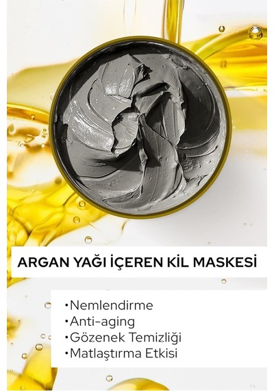 Br Kil Maskesi Anti-aging Ve Nemlendirici Yüz Maskesi Argan Içerikli Killi Yüz Maskesi - 400g