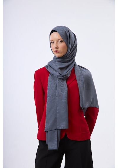 Mirsoy Scarf Velora Modern Desen Şal Antrasit