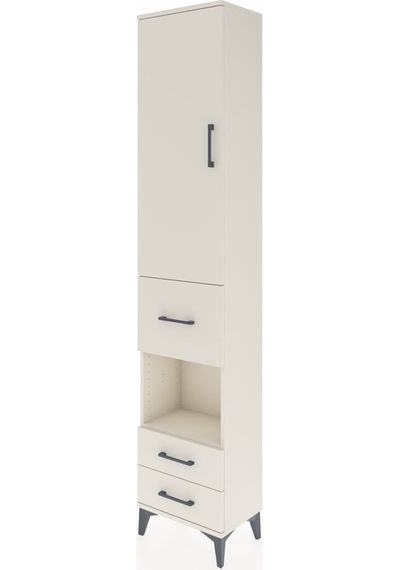 Arges Dolap 4 Raflı 3 Çekmeceli Tek Kapaklı 44x30x221 Aytaşı-... Aytaşı