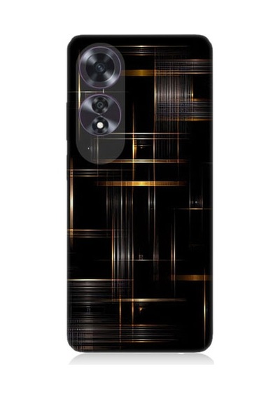 Oppo A60 Uyumlu Soyut Çizgiler  Desenli Silikon Kılıf