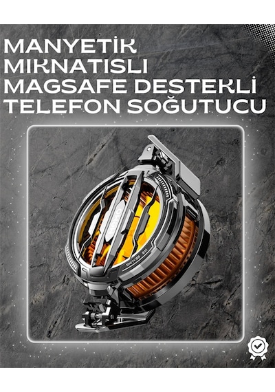 Led Işıklı Telefon Soğutucu Sessiz Fan Mıknatıslı Aparatlı Bağlantı