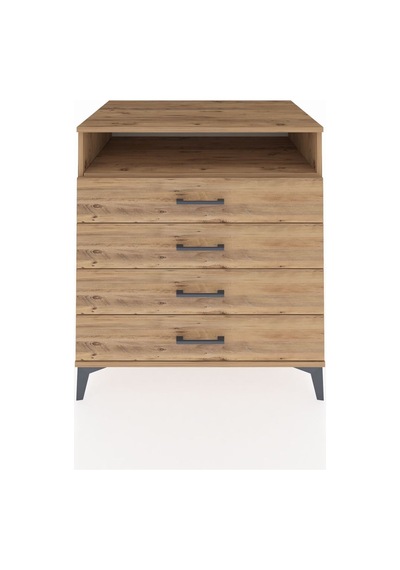 Kronos Şifonyer Tek Raflı 4 Çekmeceli 88x59x96 Çam-çam Çam