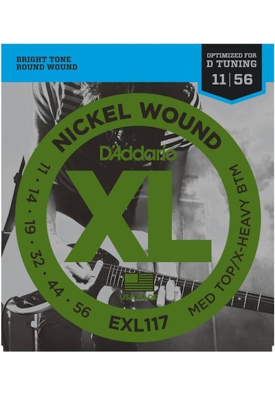D'addario Exl117 Drop D Elektro Gitar Teli 11-56