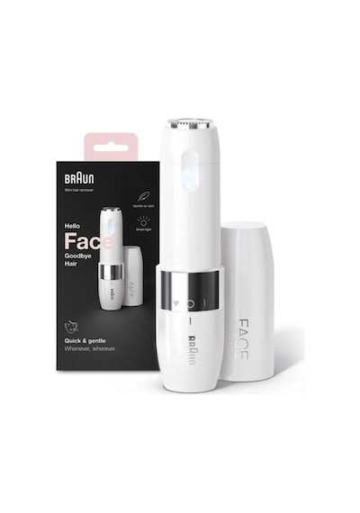 Braun Mini Tüy Alma Makinesi + Sünger + 3'lü Kaş Usturası