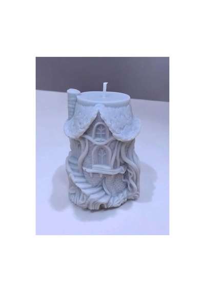 Loa Candle Co Masalsı Ev Formlu El Yapımı Soya Mum 140gr Gri - 720202033 Gri