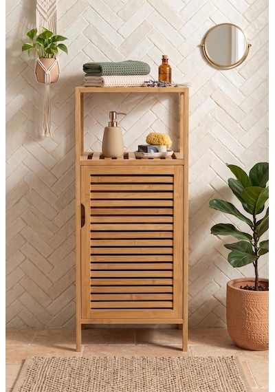 Robin Home Bambu Kapaklı 2 Raflı Çok Amaçlı Banyo Düzenleyici Organizer Dik Dolap Bej Robin Home Bambu Kapaklı 2 Raflı Çok Amaçlı Banyo Düzenleyici Organizer Dik Dolap Bej