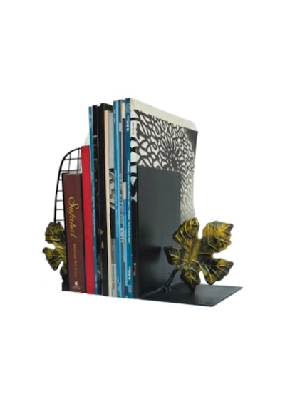 Siyah Dekoratif Metal Kitap Tutacağı Seti/Organizer