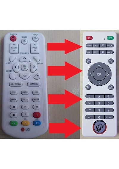 LG Uyumlu Mkj50025109 Pb60G Bd450 Pb70G Pb72G Hw300 Hw301 Pw600G Projeksiyon Kumandası