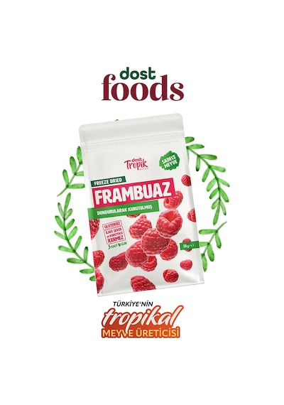 Dondurularak Kurutulmuş Frambuaz 18 G Freeze Dried Meyve Cipsi Çıtır Meyve Kurusu 2 Adet