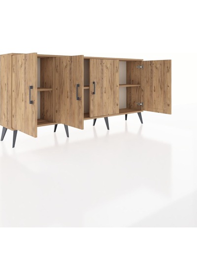Arges Konsol 3 Raflı 4 Kapaklı 176x30x83 Çam-çam/çam Çam/çam Arges Konsol 3 Raflı 4 Kapaklı 176x30x83 Çam-çam/çam Çam/çam