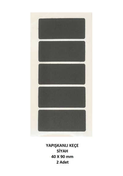 Zemin Koruyucu, 40x90 mm Keçe, Siyah (2 Adet)
