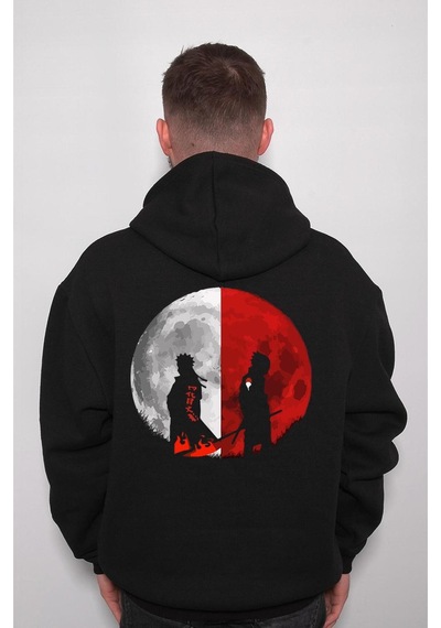 Baskwear Anime Naruto Kakashi Ball Sweatshirt Unisex Kapüşonlu Hoodie SIYAH