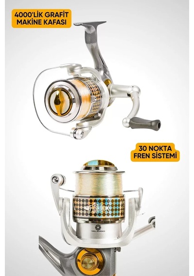 Hobi Kıyı Olta Takımı - 270cm 30-60gr Kamış + 3000'lik Olta Makinesi Xb4+bl300
