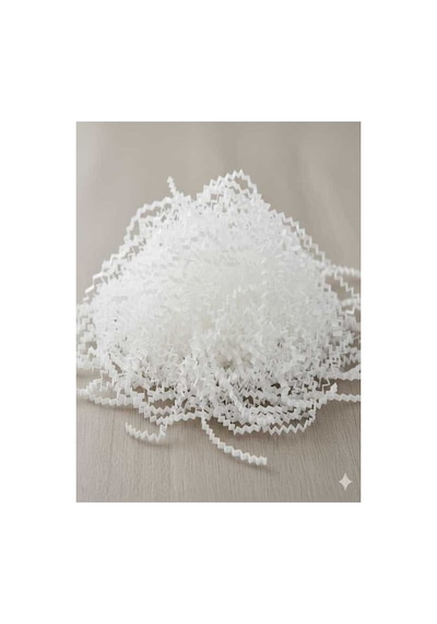 Beyaz Kırpık Dolgu Kağıdı 25 Gr Zigzag Kutu İçi Süsleme Kağıdı Hediye Kutusu Dolgu Kağıdı