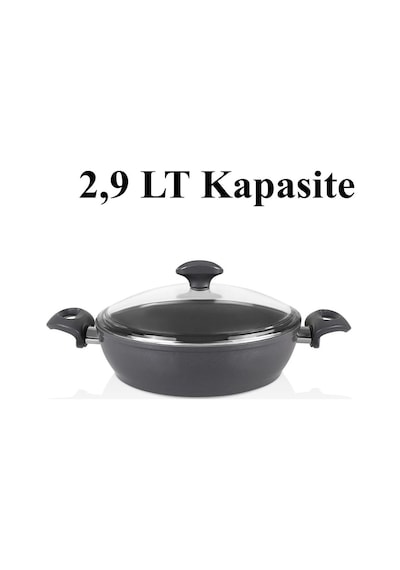 Falez Seramik Karnıyarık Tencere 24 Cm Füme Renk Füme