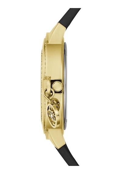 Guess Gugw0684l3 Siyah Deri Kordon Taşlı Kadın Kol Saati