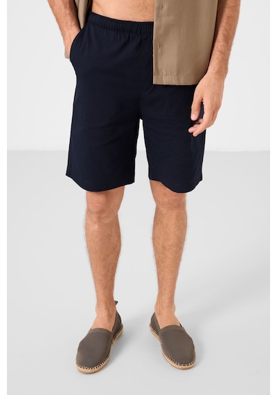 Tommylife Lacivert Standart Fit Dokuma Hafif Esnek Chino Erkek Şort - 81291 Lacivert