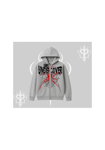 Tarzsokak Beyaz Hırka Sweatshirt Spider Undercover Gri