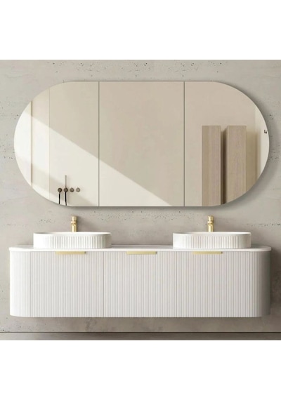 Duvar Aynası, Dekoratif Ayna, Konsol Aynası, Hol Aynası, Dresuar Aynası, Banyo Aynası 80 X 40 Gümüş