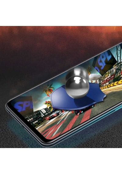 Oppo A16 Davin 5D Cam Ekran Koruyucu Siyah