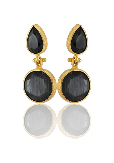 Kadir Jewellery 22 Ayar Altın Kaplama Vintage Küpe -el İşçiliği Ve Hipoalerjenik Küpe Siyah 42701924