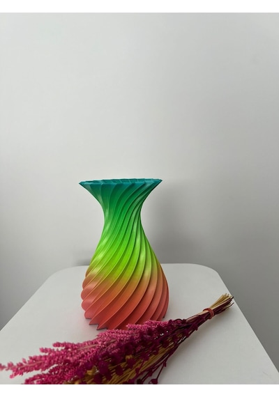Rainbow Özel Tasarım Vazo 18 Cm X 12 Cm - Rainbow Vase