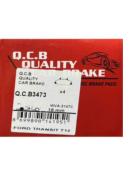 Q.C.B Beşer 3473 Ön Fren Balatası Transit T12 91-00
