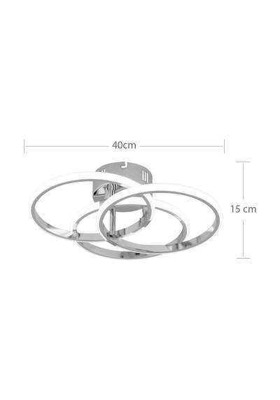 Pl 07 3 Model Gold 3 Renkli Salon Ve Oturma Odası İçin İdeal Alüminyum Avize, 40x15 Gold
