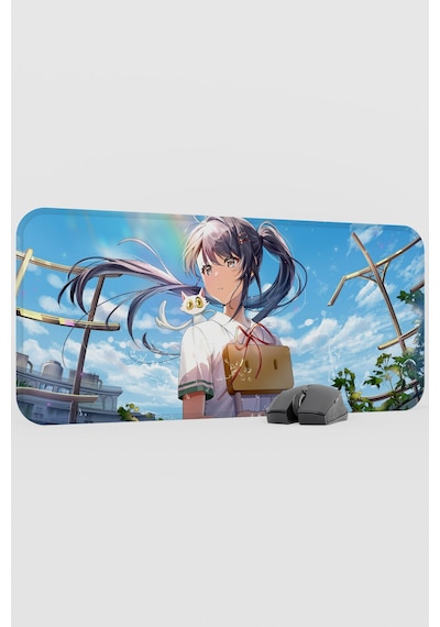 Suzume Anime V3 - 70x30 Xl Gaming Kauçuk Kaymaz Taban Mouse Pad Fare Altlığı