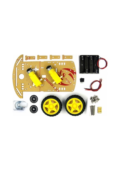 2wd Akıllı Robot Araba Şasi Kiti Dıy Pleksi Tekerlek Motor Çizgi İzleyen Engelden Kaçma