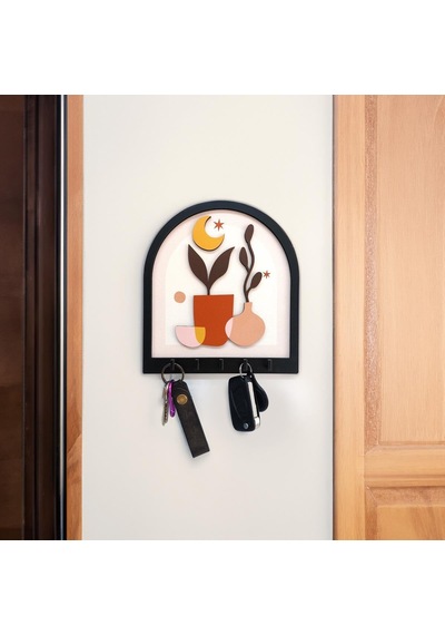 Caju Art &amp Decoration Cajuart Katmanlı Tasarım Sanatsal Bitki Vazo Duvar Askılık Dekor Anahtarlık Diğer