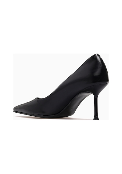 Yaşar Kaşlı Kadın İnce Topuklu Stiletto Ayakkabı 26y Ykşk-8521 Siyah Rugan