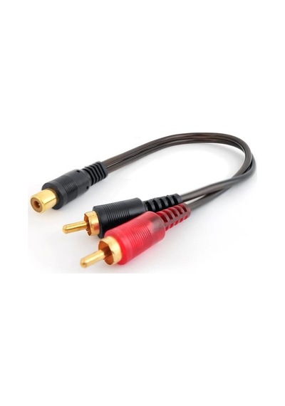 Oto Amfi Y Kablo 1 Dişi 2 Erkek Rca Kablo Slikonlu Anfi Kablo 1 Adet