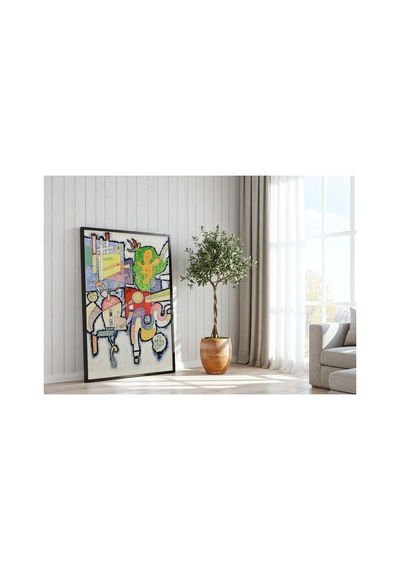 Modern Sanat Kandinsky Karmaşık-basit Çerçevesiz Poster 21x30 Cm A4 Tablo Modern Sanat Ekspresyonizm