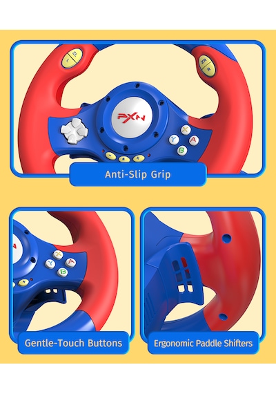 Pxn V2 Wl Kablosuz Oyun Direksiyonu Ve Pedal Seti, Titreşim Destekli Yarış Direksiyonu, Pc, Ps3, Ps4, Switch Ve Xbox Uyumlu