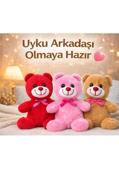 Peluş Ayıcık 25cm Kırmızı