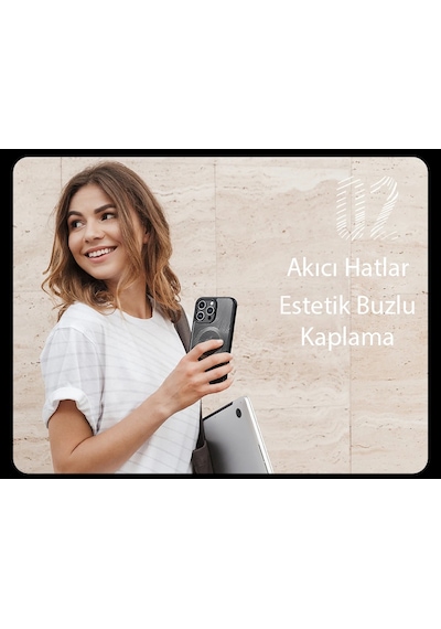 Dux Ducis Apple İphone Uyumlu 15 Pro Max Aimo Series Magsafe Premium Buzlu Sert Pc-tpu Kılıf- 5775
