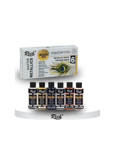 Lexroo Mastermix Akrilik Boya 60 Cc 6 Lı Metalik Renkler