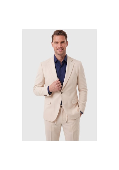 Deepsea Erkek Bej Slim Fit Likralı Gofre Kumaş Takım Elbise İpli Lastikli Pantolon 2602326