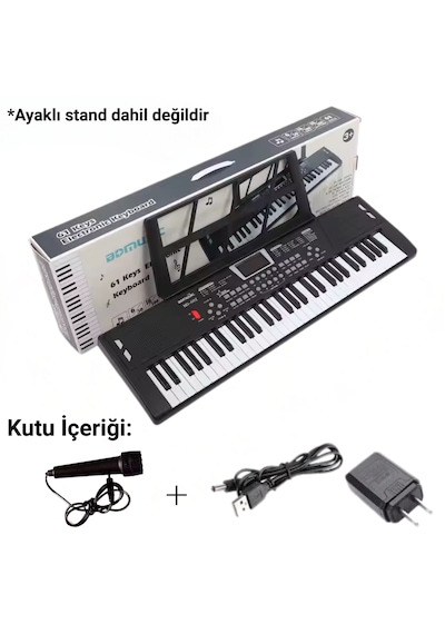 Multizone Taşınabilir Elektronik Org 61 Tuşlu Mikrofonlu Dijital