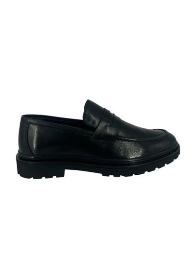 Kemal Tanca 880 022 Erkek Hakiki Deri Loafer Ayakkabı Siyah