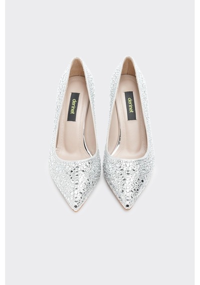 Derinet İnce Topuk Kadın Stiletto Lame Lame