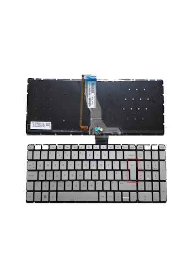 Hp 15-ab208nt, 15-ab209nt Klavye Silver - Tr Işıklı - B.enter