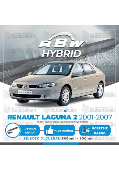 RBW Hybrid Renault Laguna 2001 - 2007 Ön Silecek Takımı