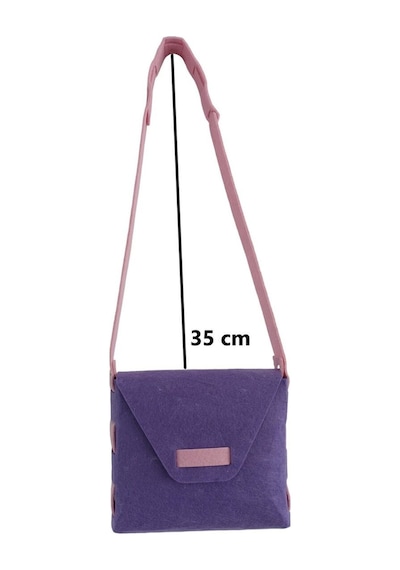 Next Craft Kız Çocuk Omuz Çantası Keçe Dikişsiz Etkinlik Günlük Çanta Mor-pembe Mor