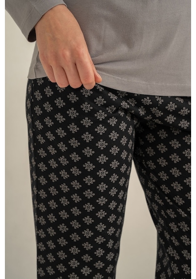 Pierre Cardin Kadın Gri Uzun Kol Pijama Takım Pc9289-s-v2 Pc9289-s-v2